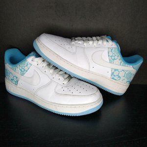 2009 Nike Air Force 1 Low Sakura Blue Floral Size 12W/10.5M